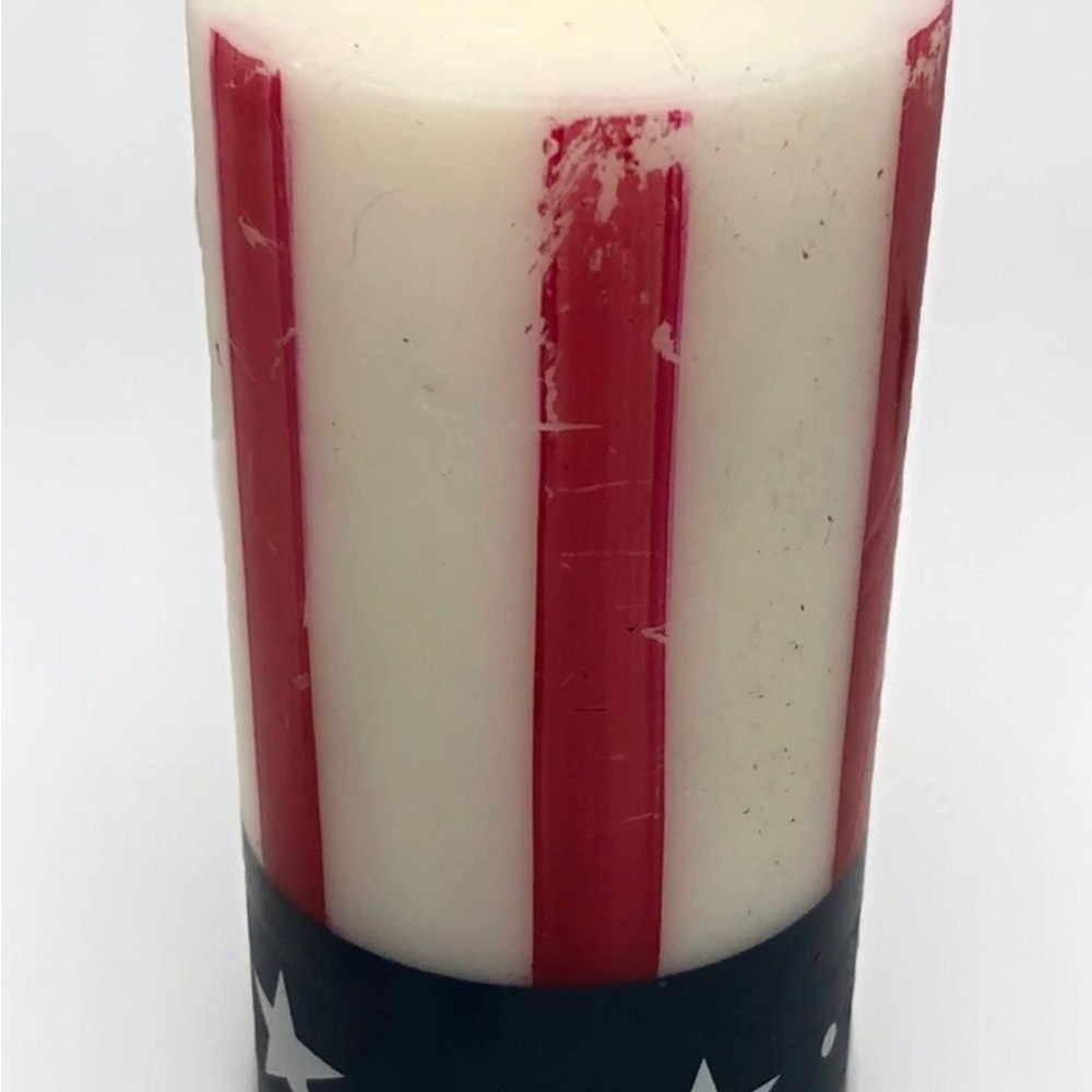 Patriotic Candle Set Red, White, Blue Pillar, Heart & Star Shaped, American Flag - Picture 4 of 8